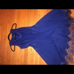 Blue form fitting dress